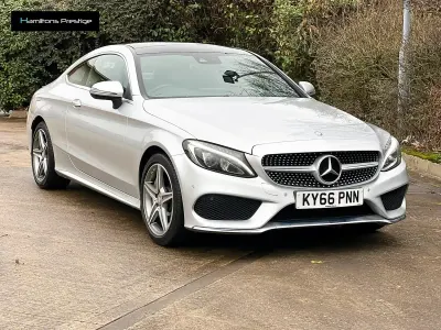 Used Mercedes C250 AMG Line Premium Plus 201 HP (147 kW) 2016 Silver Coupe