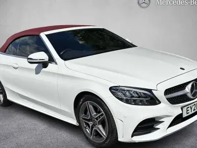Used Mercedes C220 AMG line 194 HP (142 kW) 2021 White Cabriolet