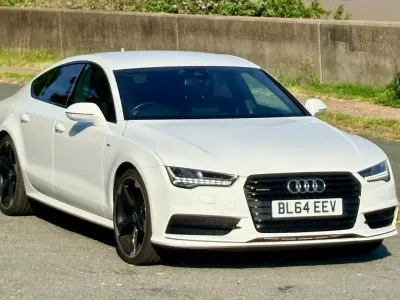 Used Audi A7 Sportback Black Edition 272 HP (200 kW) 2014 White Hatchback