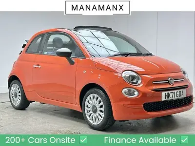 Used Fiat 500C Pop 70 HP (51 kW) 2021 Sicilia orange Cabriolet