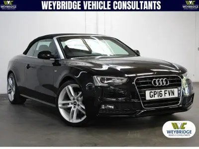 Begagnad Audi A5 Cabriolet S-Line 2016 Svart Cab