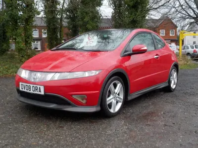 Begagnad Honda Civic Type S 138 HK (101 kW) 2008 Röd Halvkombi
