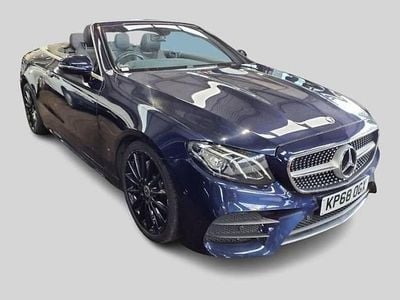 Used Mercedes E220 AMG line 194 HP (142 kW) 2018 Blue Cabriolet