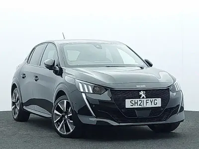 Used Peugeot e-208 Premium 100 kW (136 HP) 2021 Black Hatchback