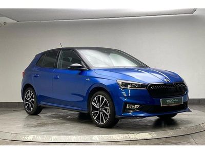 Used Skoda Fabia Monte Carlo 85 HP (62 kW) 2025 Race blue metallic black magic pearl effect Hatchback