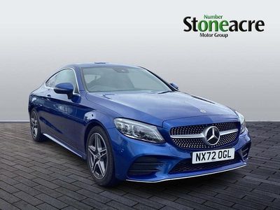 Used Mercedes C220 AMG line 194 HP (142 kW) 2022 Blue Coupe
