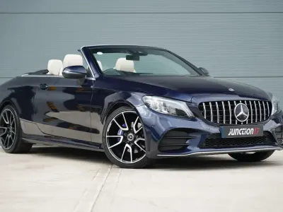 Used Mercedes C220 AMG Line Premium 194 HP (142 kW) 2019 Blue Cabriolet