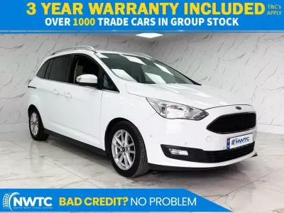 Used Ford Grand C-Max Zetec 125 HP (91 kW) 2017 White MPV