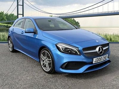 Used Mercedes A180 AMG line 109 HP (80 kW) 2017 Blue Hatchback