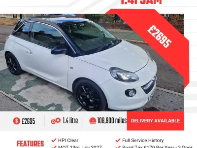 Used Vauxhall Adam Jam 87 HP (63 kW) 2013 White Hatchback