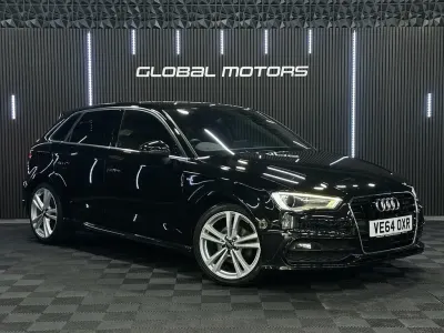 Used Audi A3 S-Line 150 HP (110 kW) 2014 Black Hatchback
