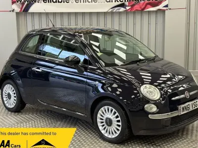 Used Fiat 500 Lounge 69 HP (50 kW) 2011 Blue Hatchback