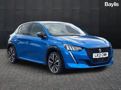 Used Peugeot e-208 Premium 100 kW (136 HP) 2021 Blue Hatchback