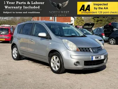Begagnad Nissan Note Acenta 88 HK (64 kW) 2008 Silver Minibuss