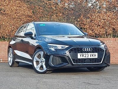 Begagnad Audi A3 S-Line 110 HK (80 kW) 2023 Svart Sedan
