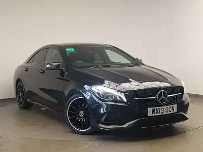 Used Mercedes CLA200 AMG line 156 HP (114 kW) 2019 Black Coupe