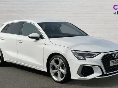 Used Audi A3 S-Line 110 HP (80 kW) 2021 White Sedan