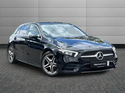 Used Mercedes A180 AMG line 134 HP (98 kW) 2020 Black Hatchback