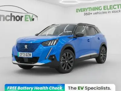 Used Peugeot e-2008 Premium 100 kW (136 HP) 2021 Blue SUV