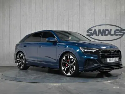 Used Audi Q8 S-Line 286 HP (210 kW) 2019 Blue SUV