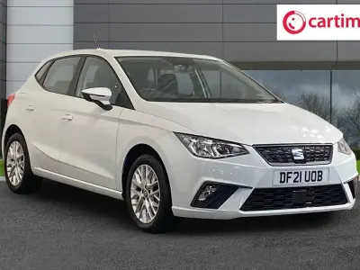 Used Seat Ibiza SE Technology 95 HP (69 kW) 2021 White Hatchback
