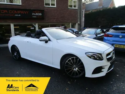 Used Mercedes E300 AMG line 245 HP (180 kW) 2017 White Cabriolet