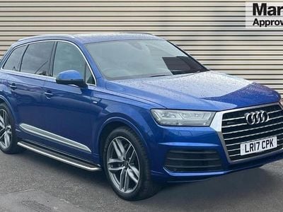 Begagnad Audi Q7 S-Line 272 HK (200 kW) 2017 Blå SUV