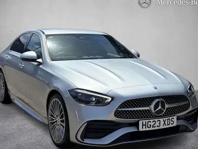 Used Mercedes C200 AMG line 204 HP (150 kW) 2023 Silver Sedan