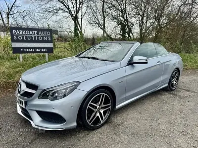 Used Mercedes E220 AMG Line Premium 177 HP (130 kW) 2015 Silver Cabriolet
