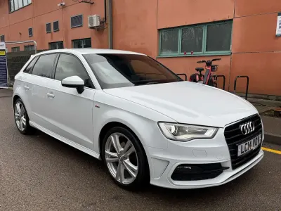 Used Audi A3 S-Line 184 HP (135 kW) 2014 White Hatchback