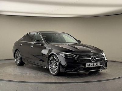 Obsidian black Used 2024 Mercedes C200 AMG line Sedan | £31,350 (Expensive)