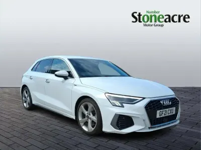 Used Audi A3 S-Line 150 HP (110 kW) 2021 White Sedan