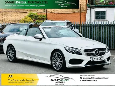Begagnad Mercedes C200 AMG line 2018 Vit Cab