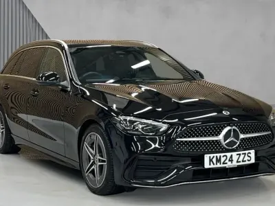 Used Mercedes C220 AMG line 200 HP (147 kW) 2024 Black Estate