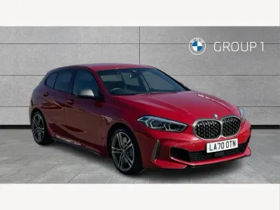 Used BMW M135 Comfort Edition 301 HP (221 kW) 2021 Red Hatchback