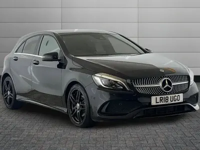 Used Mercedes A200 AMG Line Premium 136 HP (100 kW) 2018 Black Hatchback