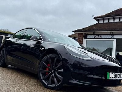 Black Used 2020 Tesla Model 3 Performance Sedan | £16,388 (Fair price)