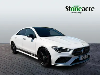 Used Mercedes CLA180 AMG Line Premium Plus 136 HP (100 kW) 2020 White Sedan