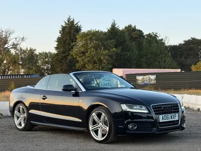 Used Audi A5 Cabriolet S-Line 170 HP (125 kW) 2012 Black Cabriolet
