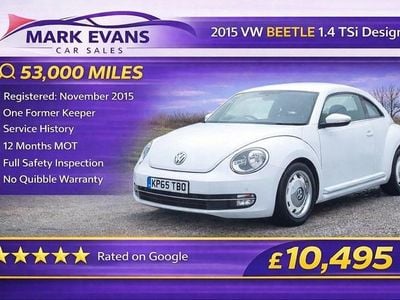 Used VW Beetle Design 150 HP (110 kW) 2015 White Hatchback