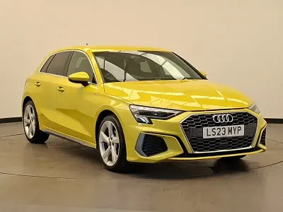 Used Audi A3 S-Line 110 HP (80 kW) 2023 Yellow Sedan