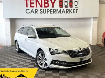 Used Skoda Superb SE L 218 HP (160 kW) 2021 White Estate