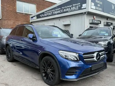 Used Mercedes GLC250 AMG Line Premium 204 HP (150 kW) 2018 Blue SUV