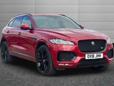 Used Jaguar F-Pace S 300 HP (220 kW) 2018 Firenze red SUV