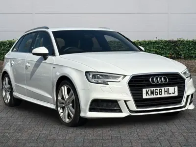 Used Audi A3 S-Line 150 HP (110 kW) 2018 White Sedan