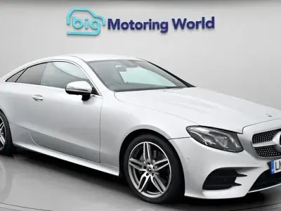 Used Mercedes E220 AMG line 194 HP (142 kW) 2020 Silver Coupe