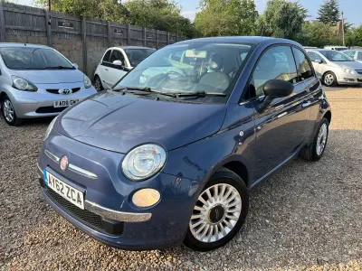 Used Fiat 500 Lounge 69 HP (50 kW) 2012 Blue Hatchback