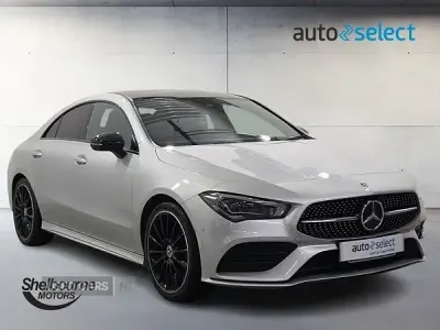 Begagnad Mercedes CLA200 AMG Line Premium Plus 163 HK (119 kW) 2023 Silver Sportkupé