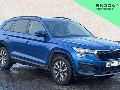 Used Skoda Kodiaq SE Drive 150 HP (110 kW) 2023 Race blue metallic SUV