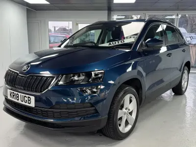 Used Skoda Karoq SE 116 HP (85 kW) 2018 Blue SUV